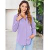 imageZeagoo Womens Button Down Shirt Long Sleeve ClassicFit Dress Shirts Solid Work Office BlouseLight Purple