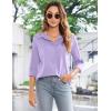 imageZeagoo Womens Button Down Shirt Long Sleeve ClassicFit Dress Shirts Solid Work Office BlouseLight Purple