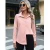 imageZeagoo Womens Button Down Shirt Long Sleeve ClassicFit Dress Shirts Solid Work Office BlousePink