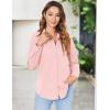 imageZeagoo Womens Button Down Shirt Long Sleeve ClassicFit Dress Shirts Solid Work Office BlousePink