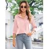 imageZeagoo Womens Button Down Shirt Long Sleeve ClassicFit Dress Shirts Solid Work Office BlousePink
