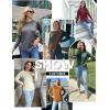 imageZeagoo Womens Long Sleeve Shirts Lightweight Cable Knit Sleeve Shirts Trendy Fall Tunic TopsGreen