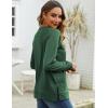 imageZeagoo Womens Long Sleeve Shirts Lightweight Cable Knit Sleeve Shirts Trendy Fall Tunic TopsGreen