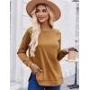 imageZeagoo Womens Long Sleeve Shirts Lightweight Cable Knit Sleeve Shirts Trendy Fall Tunic TopsLight Brown