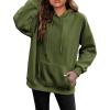 imageZeagoo Womens Oversized Hoodies Fleece Sweatshirts Long Sleeve Pullover with Pocket 2025 Fall Winter Outfits Y2k ClothesArmy Green