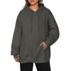 imageZeagoo Womens Oversized Hoodies Fleece Sweatshirts Long Sleeve Pullover with Pocket 2025 Fall Winter Outfits Y2k ClothesDark Grey
