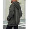 imageZeagoo Womens Oversized Hoodies Fleece Sweatshirts Long Sleeve Pullover with Pocket 2025 Fall Winter Outfits Y2k ClothesDark Grey