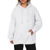 imageZeagoo Womens Oversized Hoodies Fleece Sweatshirts Long Sleeve Pullover with Pocket 2025 Fall Winter Outfits Y2k ClothesWhite