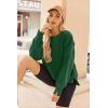imageZeagoo Womens Sherpa Fleece Jacket Pullover Crewneck Fuzzy Sweatshirts Long Sleeve Warm Thick Fall Winter Coats01green