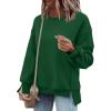imageZeagoo Womens Sherpa Fleece Jacket Pullover Crewneck Fuzzy Sweatshirts Long Sleeve Warm Thick Fall Winter Coats01green