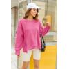imageZeagoo Womens Sherpa Fleece Jacket Pullover Crewneck Fuzzy Sweatshirts Long Sleeve Warm Thick Fall Winter Coats01hot Pink
