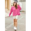 imageZeagoo Womens Sherpa Fleece Jacket Pullover Crewneck Fuzzy Sweatshirts Long Sleeve Warm Thick Fall Winter Coats01hot Pink