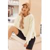 imageZeagoo Womens Sherpa Fleece Jacket Pullover Crewneck Fuzzy Sweatshirts Long Sleeve Warm Thick Fall Winter CoatsBeige