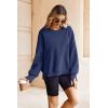 imageZeagoo Womens Sherpa Fleece Jacket Pullover Crewneck Fuzzy Sweatshirts Long Sleeve Warm Thick Fall Winter CoatsBlue