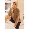 imageZeagoo Womens Sherpa Fleece Jacket Pullover Crewneck Fuzzy Sweatshirts Long Sleeve Warm Thick Fall Winter CoatsBrown