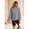 imageZeagoo Womens Sherpa Fleece Jacket Pullover Crewneck Fuzzy Sweatshirts Long Sleeve Warm Thick Fall Winter CoatsGrey