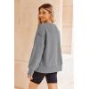 imageZeagoo Womens Sherpa Fleece Jacket Pullover Crewneck Fuzzy Sweatshirts Long Sleeve Warm Thick Fall Winter CoatsGrey