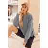 imageZeagoo Womens Sherpa Fleece Jacket Pullover Crewneck Fuzzy Sweatshirts Long Sleeve Warm Thick Fall Winter CoatsGrey