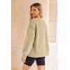 imageZeagoo Womens Sherpa Fleece Jacket Pullover Crewneck Fuzzy Sweatshirts Long Sleeve Warm Thick Fall Winter CoatsKhaki