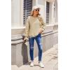 imageZeagoo Womens Sherpa Fleece Jacket Pullover Crewneck Fuzzy Sweatshirts Long Sleeve Warm Thick Fall Winter CoatsKhaki