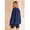 imageZeagoo Womens Sherpa Fleece Jacket Pullover Crewneck Fuzzy Sweatshirts Long Sleeve Warm Thick Fall Winter CoatsNavy Blue 02