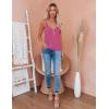 imageZeagoo Womens V Neck Camisole Tank Top Strap Sleeveless T Shirt Casual Loose Vest Blouse  SXXLHot Pink