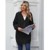 imageZeagoo Womens Zip Up Hoodies Long Sleeve Long Tunic Sweatshirts Oversized Fleece Casual 2025 Fall Jacket Coat with Pocket01 Black