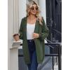 imageZeagoo Womens Zip Up Hoodies Long Sleeve Long Tunic Sweatshirts Oversized Fleece Casual 2025 Fall Jacket Coat with PocketArmy Green