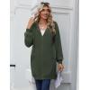 imageZeagoo Womens Zip Up Hoodies Long Sleeve Long Tunic Sweatshirts Oversized Fleece Casual 2025 Fall Jacket Coat with PocketArmy Green
