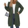 imageZeagoo Womens Zip Up Hoodies Long Sleeve Long Tunic Sweatshirts Oversized Fleece Casual 2025 Fall Jacket Coat with PocketArmy Green