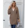 imageZeagoo Womens Zip Up Hoodies Long Sleeve Long Tunic Sweatshirts Oversized Fleece Casual 2025 Fall Jacket Coat with PocketCoffee Grey