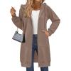 imageZeagoo Womens Zip Up Hoodies Long Sleeve Long Tunic Sweatshirts Oversized Fleece Casual 2025 Fall Jacket Coat with PocketCoffee Grey