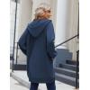 imageZeagoo Womens Zip Up Hoodies Long Sleeve Long Tunic Sweatshirts Oversized Fleece Casual 2025 Fall Jacket Coat with PocketDark Blue