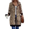 imageZeagoo Womens Zip Up Hoodies Long Sleeve Long Tunic Sweatshirts Oversized Fleece Casual 2025 Fall Jacket Coat with PocketLeopard Print