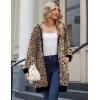 imageZeagoo Womens Zip Up Hoodies Long Sleeve Long Tunic Sweatshirts Oversized Fleece Casual 2025 Fall Jacket Coat with PocketLeopard Print