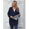 imageZeagoo Womens Zip Up Hoodies Long Sleeve Long Tunic Sweatshirts Oversized Fleece Casual 2025 Fall Jacket Coat with PocketNavy