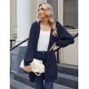 imageZeagoo Womens Zip Up Hoodies Long Sleeve Long Tunic Sweatshirts Oversized Fleece Casual 2025 Fall Jacket Coat with PocketNavy