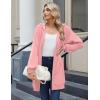 imageZeagoo Womens Zip Up Hoodies Long Sleeve Long Tunic Sweatshirts Oversized Fleece Casual 2025 Fall Jacket Coat with PocketPink