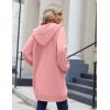 imageZeagoo Womens Zip Up Hoodies Long Sleeve Long Tunic Sweatshirts Oversized Fleece Casual 2025 Fall Jacket Coat with PocketPink