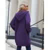 imageZeagoo Womens Zip Up Hoodies Long Sleeve Long Tunic Sweatshirts Oversized Fleece Casual 2025 Fall Jacket Coat with PocketPurple