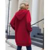 imageZeagoo Womens Zip Up Hoodies Long Sleeve Long Tunic Sweatshirts Oversized Fleece Casual 2025 Fall Jacket Coat with PocketRed
