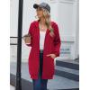 imageZeagoo Womens Zip Up Hoodies Long Sleeve Long Tunic Sweatshirts Oversized Fleece Casual 2025 Fall Jacket Coat with PocketRed