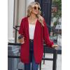 imageZeagoo Womens Zip Up Hoodies Long Sleeve Long Tunic Sweatshirts Oversized Fleece Casual 2025 Fall Jacket Coat with PocketRed