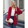 imageZeagoo Womens Zip Up Hoodies Long Sleeve Long Tunic Sweatshirts Oversized Fleece Casual 2025 Fall Jacket Coat with PocketRed
