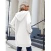 imageZeagoo Womens Zip Up Hoodies Long Sleeve Long Tunic Sweatshirts Oversized Fleece Casual 2025 Fall Jacket Coat with PocketWhite