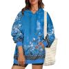 imageZeagoo Womens Oversized Hoodies Fleece Sweatshirts Long Sleeve Pullover with Pocket 2025 Fall Winter Outfits Y2k ClothesRetro Ethnic Pattern