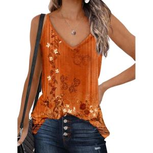 imageZeagoo Womens V Neck Camisole Tank Top Strap Sleeveless T Shirt Casual Loose Vest Blouse  SXXLMz867