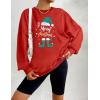 imageZeagoo Christmas Sweatshirt for Women Crewneck Christmas Tree Long Sleeve Shirt Xmas Holiday Party Pullover Sweater Tops01redsanta Claus