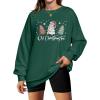 imageZeagoo Christmas Sweatshirt for Women Crewneck Christmas Tree Long Sleeve Shirt Xmas Holiday Party Pullover Sweater Tops03greenchristmas Tree