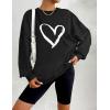 imageZeagoo Christmas Sweatshirt for Women Crewneck Christmas Tree Long Sleeve Shirt Xmas Holiday Party Pullover Sweater TopsBlacklove